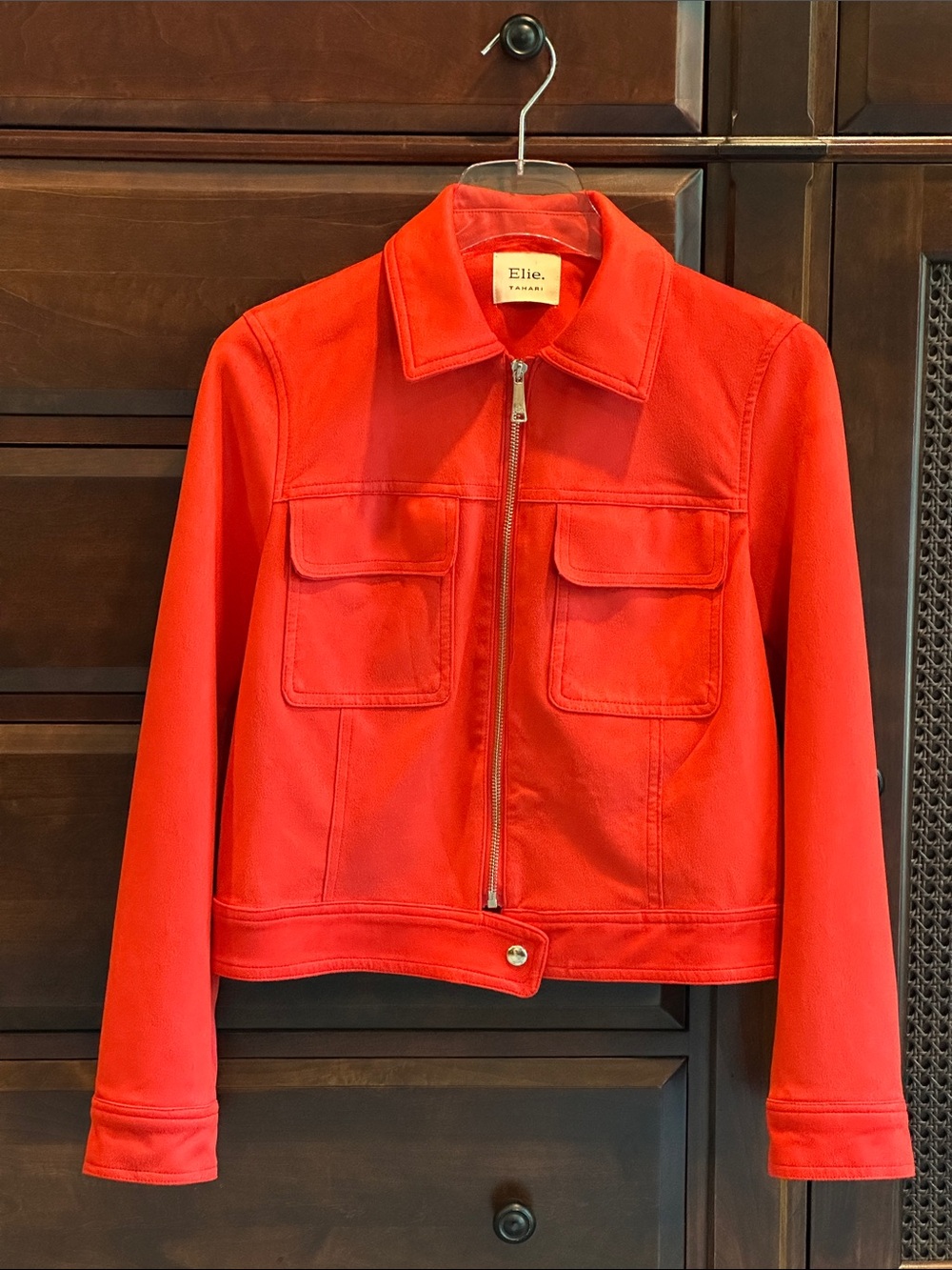 ELIE TAHARI Faux Suede Jacket SIZE SMALL NEW WITHOUT TAGS